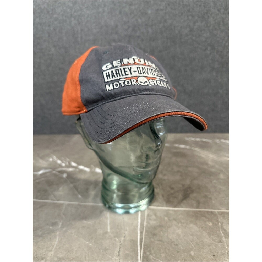 Harley Davidson Dublin Ireland Genuine Motorcycles Flexfit Hat Gray Orange OS
